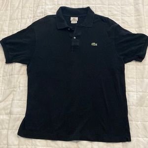 Lacoste Men’s black Short sleeve polo size 5